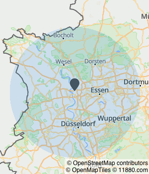 Kartendarstellung des Servicegebiets von Göven Bau