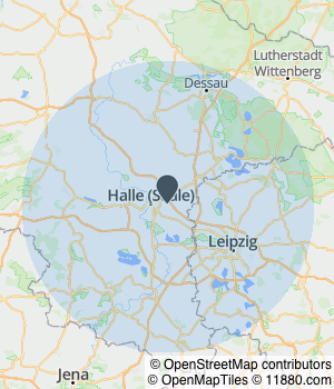 Kartendarstellung des Servicegebiets von FERMA BVD GmbH