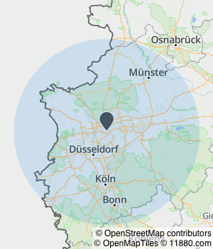 Kartendarstellung des Servicegebiets von imprelast