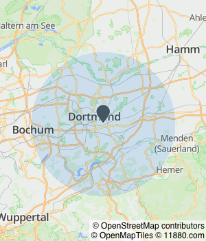 Kartendarstellung des Servicegebiets von Profix Dienstleistungen UG (Haftungsbeschränkt)
