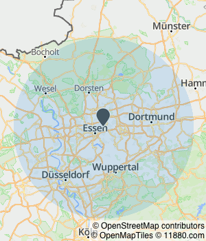 Kartendarstellung des Servicegebiets von Yuri Service Haushaltsauflösung