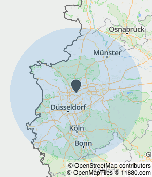 Kartendarstellung des Servicegebiets von Konak Group UG