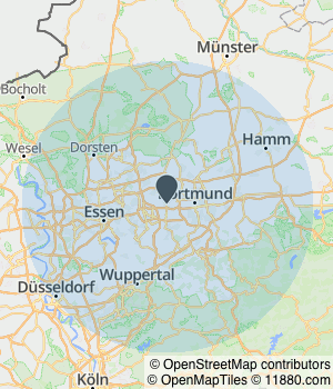 Kartendarstellung des Servicegebiets von CleanKings