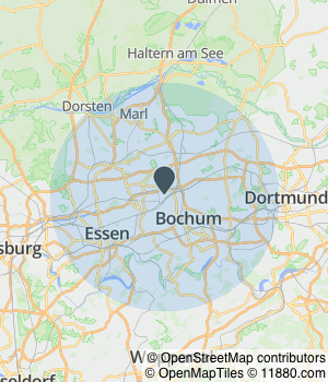 Kartendarstellung des Servicegebiets von Optik Jörden, Tim Scherenschlicht