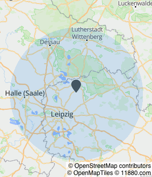 Kartendarstellung des Servicegebiets von Stahlbau GmbH