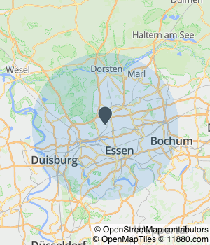 Servicegebiet von Atlaskorrektur-Zentrum Bottrop Kartendarstellung des Servicegebiets von Atlaskorrektur-Zentrum Bottrop