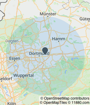 Kartendarstellung des Servicegebiets von Sachverständigenbüro Weigandt