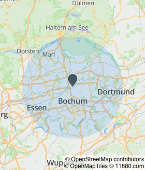 Kartendarstellung des Servicegebiets von estrella24
