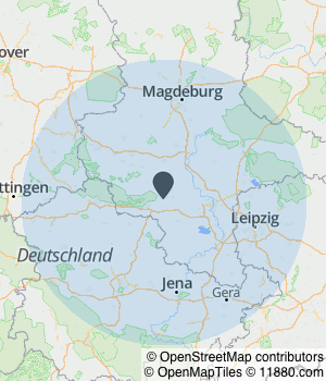 Kartendarstellung des Servicegebiets von Forstbüro Meurer