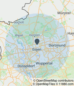 Servicegebiet von Lampferhoff Karosseriebau GmbH Kartendarstellung des Servicegebiets von Lampferhoff Karosseriebau GmbH