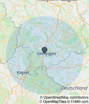 Kartendarstellung des Servicegebiets von renovierWERK - Fliesenarbeiten / Tapezierarbeiten / Streicharbeiten / Bodenbelagsarbeiten & Trockenbau