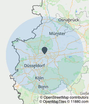 Kartendarstellung des Servicegebiets von T-T-R