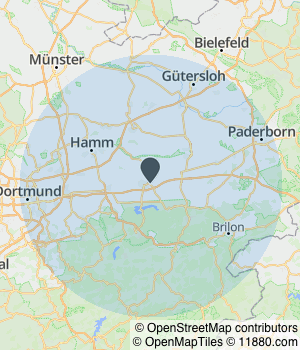 Kartendarstellung des Servicegebiets von Compes Schmidt