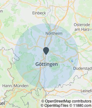 Kartendarstellung des Servicegebiets von Timons Garage