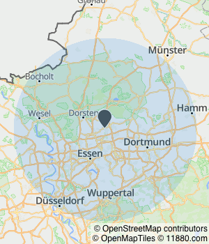 Kartendarstellung des Servicegebiets von RK-Hausverwaltung
