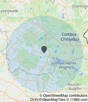 Kartendarstellung des Servicegebiets von Bernhardt-Dienstleistung