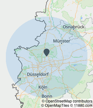 Kartendarstellung des Servicegebiets von Rüdiger, Kehoma Vest Events