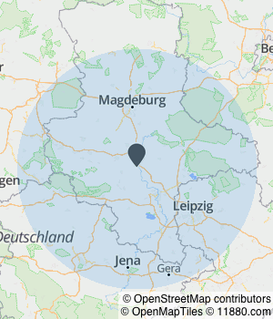 Kartendarstellung des Servicegebiets von Dienstleistung GORGAS