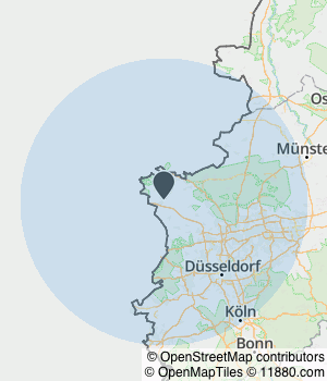 Kartendarstellung des Servicegebiets von IMB Immobilien