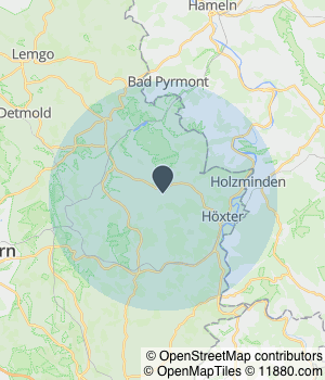 Kartendarstellung des Servicegebiets von Haus und garten