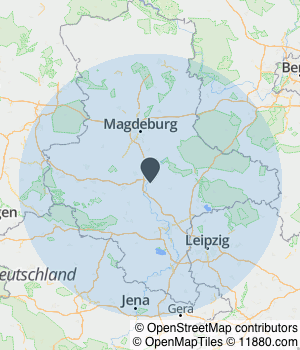 Servicegebiet von Autohaus Feser-Wittig GmbH Kartendarstellung des Servicegebiets von Autohaus Feser-Wittig GmbH