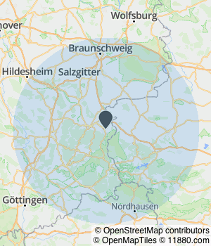 Kartendarstellung des Servicegebiets von Haus- u. Bauservice Loga