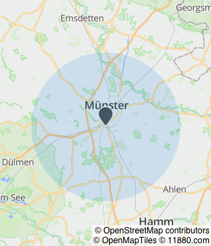 Kartendarstellung des Servicegebiets von FugenArt