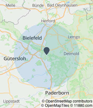 Kartendarstellung des Servicegebiets von Clean Meister24 Gebäudereinigung
