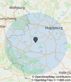 Kartendarstellung des Servicegebiets von DERVersicherungsVergleicher/ Versicherungsmakler D. Constein