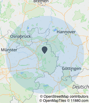 Kartendarstellung des Servicegebiets von Meier macht`s