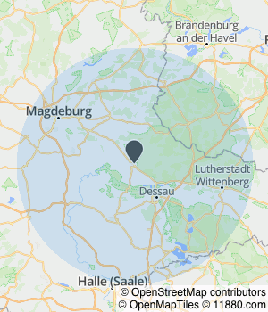 Kartendarstellung des Servicegebiets von DeRoBa GmbH
