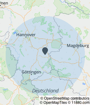 Kartendarstellung des Servicegebiets von Schlüsseldienst Meineke aus Goslar - 24h Türöffnung Notdienst