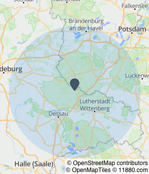 Kartendarstellung des Servicegebiets von KMS Metallbau & Service
