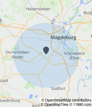 Kartendarstellung des Servicegebiets von Galabau Vision Gmbh
