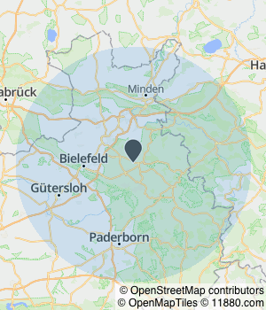 Kartendarstellung des Servicegebiets von YUSEFI cleaning service