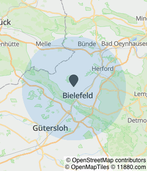 Kartendarstellung des Servicegebiets von Herzog-Bierhake