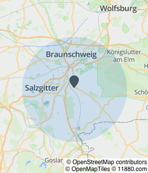 Kartendarstellung des Servicegebiets von Zahnarztpraxis Ingo Roßmann