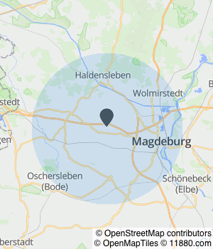 Kartendarstellung des Servicegebiets von Elektrotechnik Niklas Erben