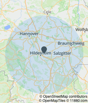 Kartendarstellung des Servicegebiets von Tierarztpraxis-Einum
