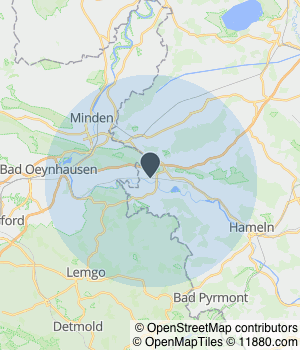 Servicegebiet von E&G Bau Rund ums Haus Kartendarstellung des Servicegebiets von E&G Bau Rund ums Haus