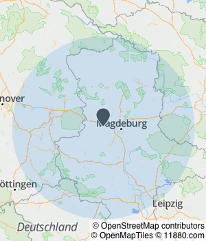 Kartendarstellung des Servicegebiets von VOB Bauservice UG (haftungsbeschränkt)