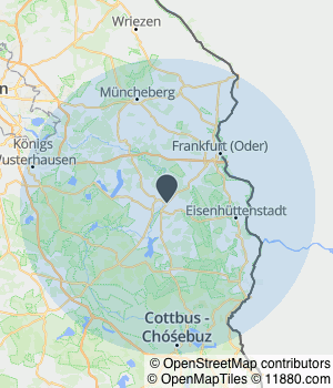 Kartendarstellung des Servicegebiets von Stein&Garten