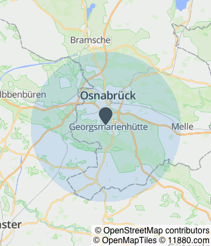 Kartendarstellung des Servicegebiets von DKF Bautechnik GmbH