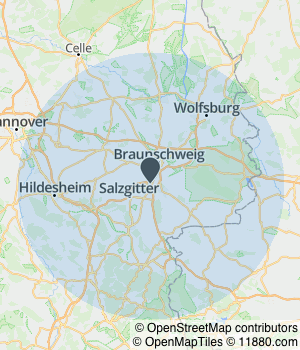 Kartendarstellung des Servicegebiets von Clearhaus Service