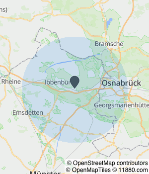 Kartendarstellung des Servicegebiets von EP: Electro Hoppe