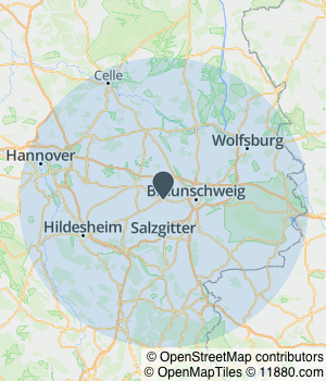 Kartendarstellung des Servicegebiets von Schmidt-Automobile