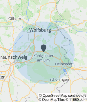 Kartendarstellung des Servicegebiets von TR-Wohnkonzepte GmbH