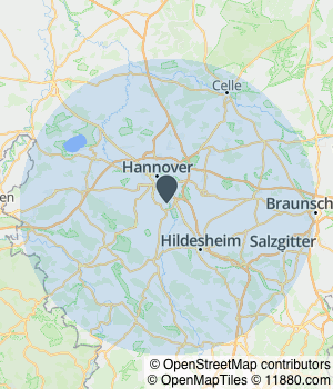 Kartendarstellung des Servicegebiets von Schaper Handwerks-& Dienstleistungsservice