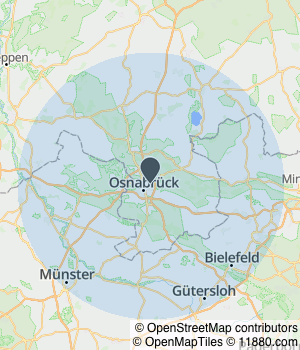 Kartendarstellung des Servicegebiets von Ambiente