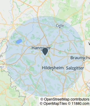 Servicegebiet von Werbeagentur Schulz-Design e. K. ® Kartendarstellung des Servicegebiets von Werbeagentur Schulz-Design e. K. ®